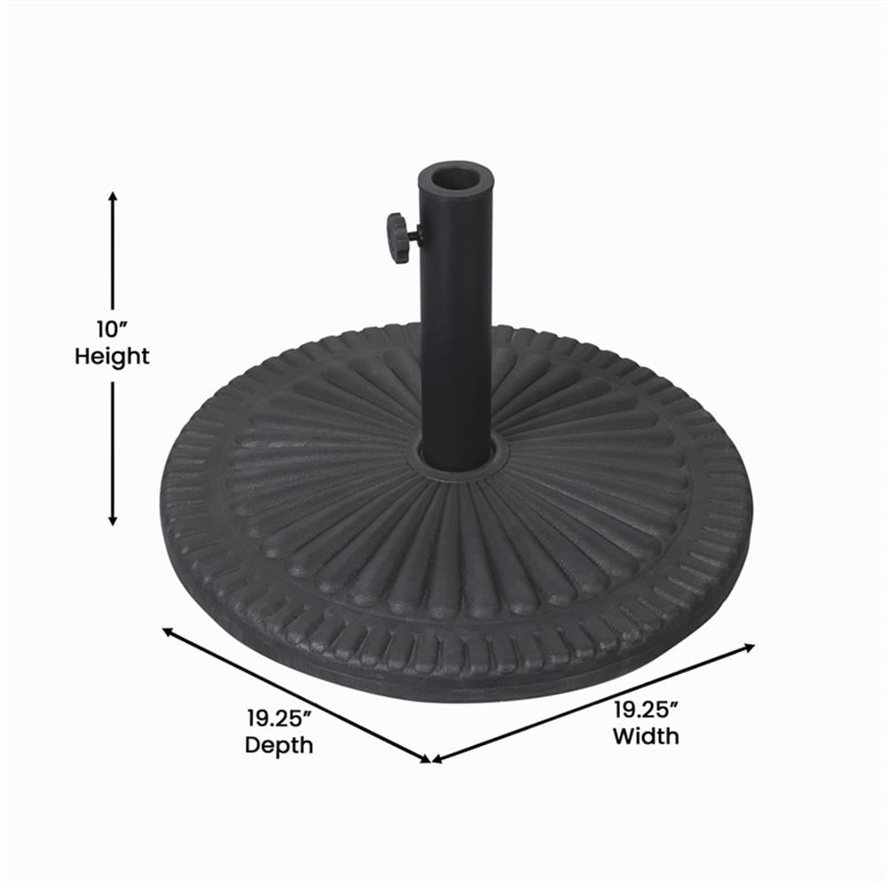 Afuera Living 19.25" Diameter Weatherproof Universal Cement Umbrella Base
