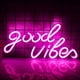 thumbnail image 1 of Letrero de neón LED rosa con base de acrílico, letrero de neón decorativo alimentado por USB para dormitorio, bar, club, festival, fiesta, 1 of 5