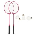 thumbnail image 4 of braveheart 2Pcs Badminton Rackets with 3 Nylon Family Balls Training Pink Badminton Racquets Pink 67cm, 4 of 6