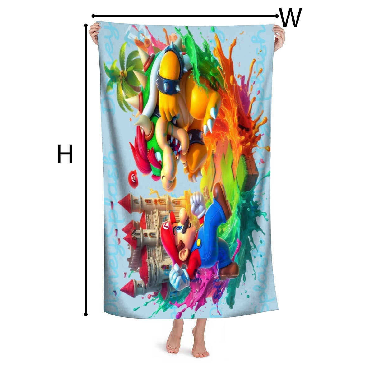 Bowser Gifts Beach Towel for Women Girl Birthday Inspired Fan Bath Outdoor Music Lover