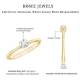 thumbnail image 5 of Rosec Jewels Lab Diamond Solitaire Promise Ring for Women - 4 MM - EF-VS Quality - Ready to Gift, 14K Yellow Gold, US 5.00, 5 of 8
