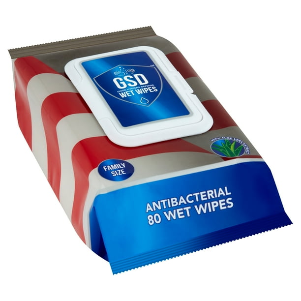 GSD Good Hygiene Defense Antibacterial Wet Wipes Family Size, 80 count