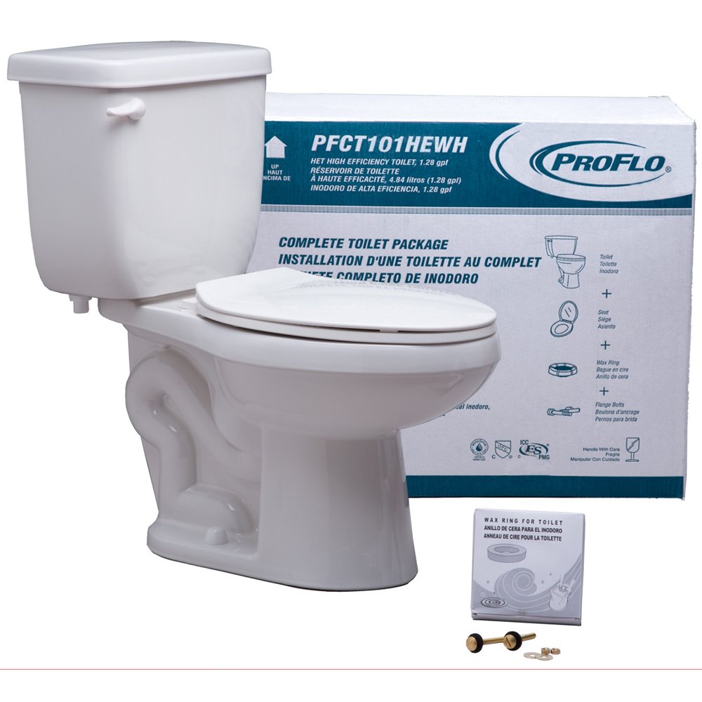 Proflo Pfct101he TwoPiece High Efficiency Toilet White