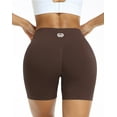 thumbnail image 5 of NELEUS Womens Workout Shorts High Waist Athletic No Front Seam Scrunch Butt Yoga Shorts 1 Pack, Coffee, US Size L, 5 of 7