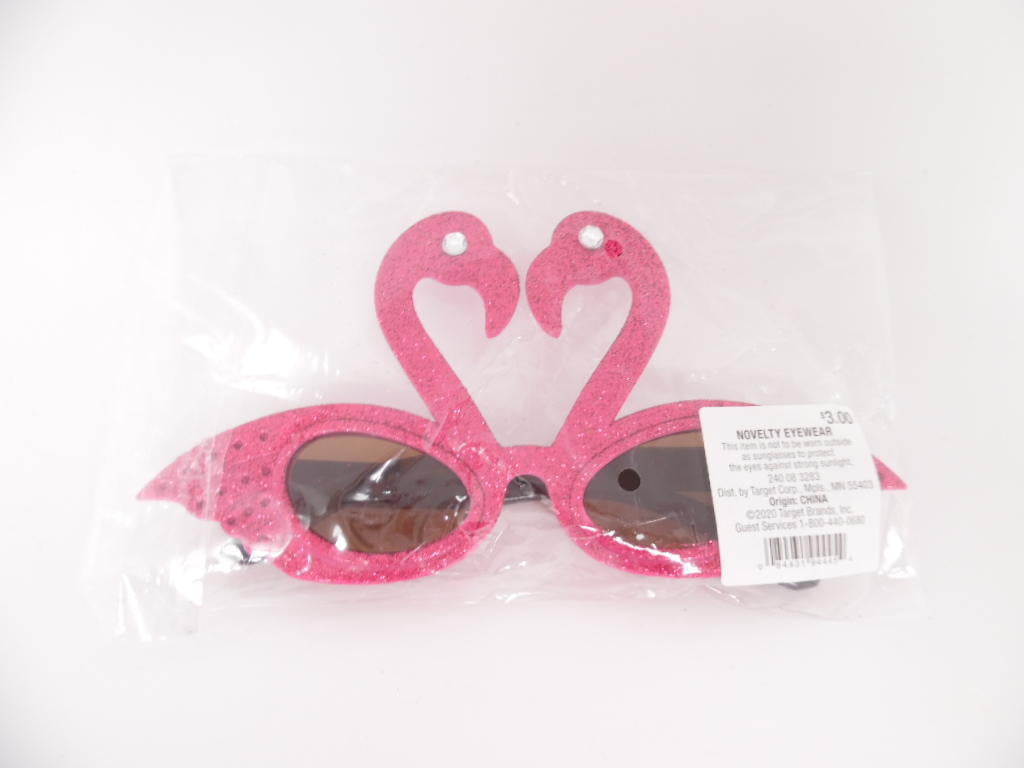PINK GLITTER FLAMINGO EYEGLASSES novelty wild bird sunglasses womens glasses