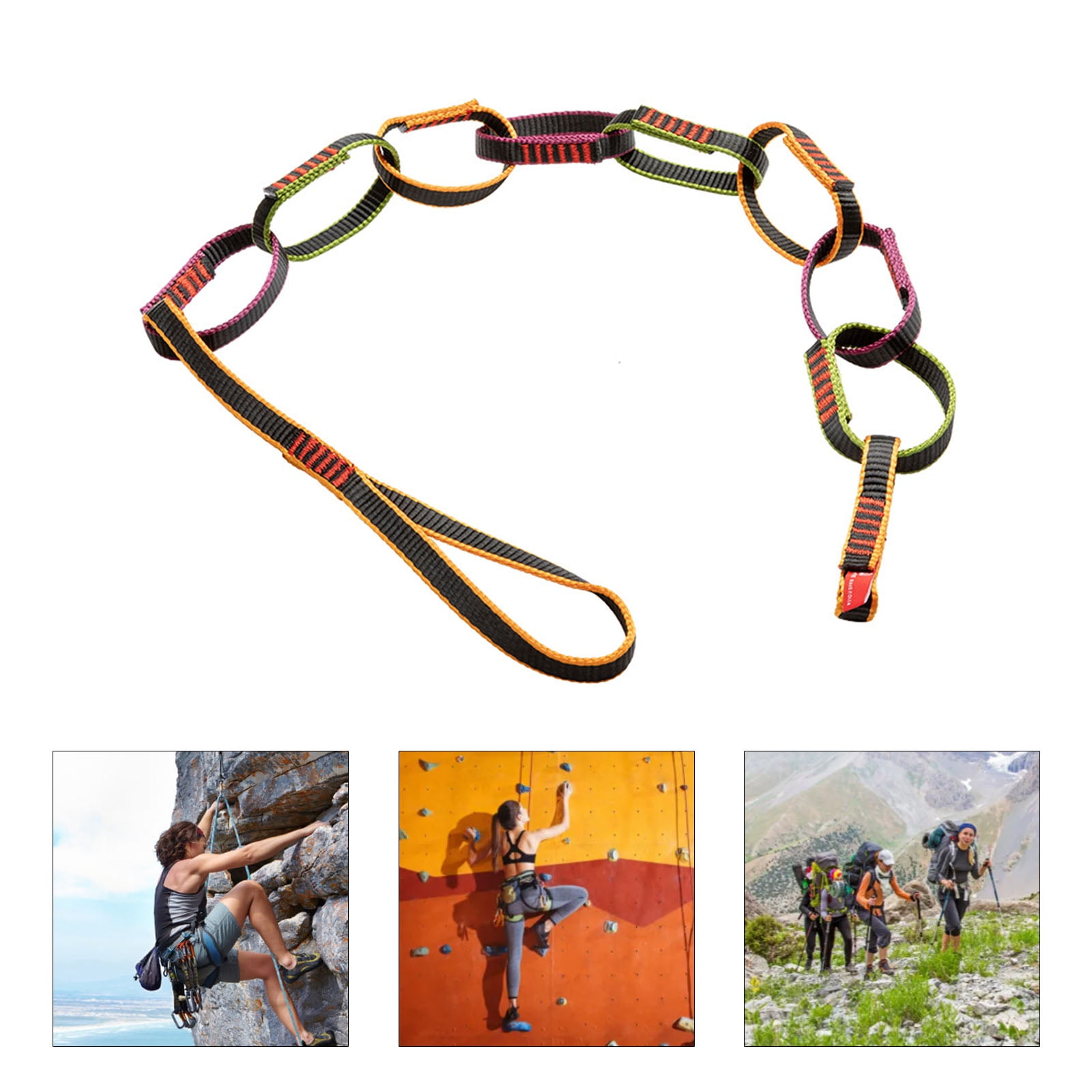 Downhill Forming Rings Slings Chain Rope Nylon Webbing Slings Safe Rings Chain Rope Outdoor Climbing Equipment Enduring