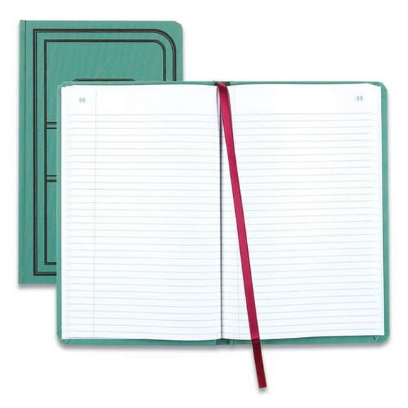 Tuff Series Record Book, Green Cover, 12 X 7.5 Sheets, 150 Sheets/book | Bundle of 2