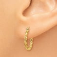 thumbnail image 3 of 14K Yellow Gold Earring Hoop Women'S 12 mm 2 Twist Polished, 3 of 4