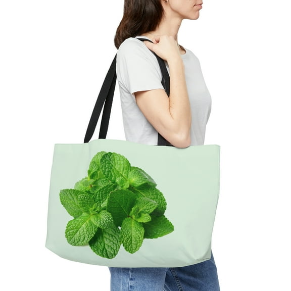 TSmartArt @ Walmart. Mint. Unisex Polyester Shopper Tote Bag 24"x13"