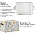 thumbnail image 2 of GZHJMY 2 Pack Foldable Rectangular Storage Baskets,Fabric Shelves Storage Bins with Leather Handles for Organizing Closet Clothes, Toys, Towels, Bedroom, Bathroom, Nursery, Office, Cute Summer Cats, 2 of 7
