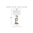 thumbnail image 3 of Signature Design by Ashley Contemporary Syler Table Lamp (Set of 2)  Brown/Silver Finish, 3 of 7