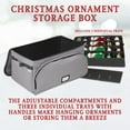 thumbnail image 5 of Hold N' Storage Christmas Ornament Storage Box Hold Up to 72-4 Inch Ornaments, Gray, 5 of 9
