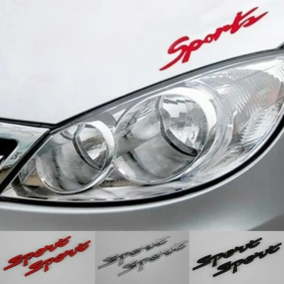 Walbest 1 PCS Car Sticker - 3D Car Sport Letter Shape Design Universal Auto Sticker Vehicle Decal Decor