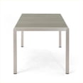 thumbnail image 3 of Patio Dining Set, Modern 7-Piece Aluminum with Faux Wood Table & Rope Chairs | Slate Gray + Black | Aluminum, 3 of 23