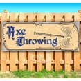 thumbnail image 1 of Axe Throwing 13 oz Vinyl Banner With Metal Grommets, 1 of 4