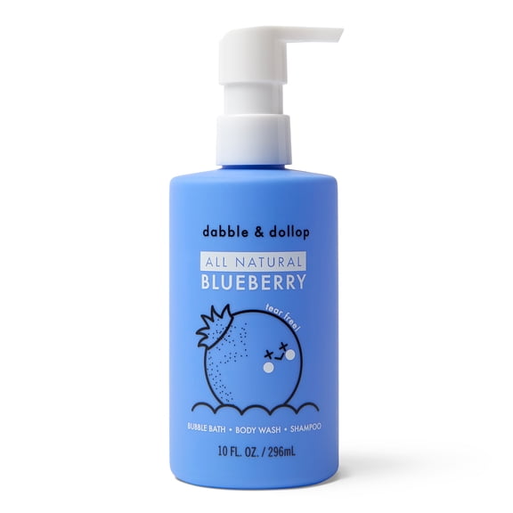 Dabble & Dollop 3-in-1 Shampoo, Body Wash & Bubble Bath - Blueberry - 10 fl oz