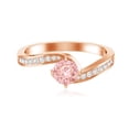 thumbnail image 4 of Rosec Jewels IGI Certified Lab Grown Pink Diamond Solitaire Engagement Ring 1 Ct (Fancy Pink Color and VS1 Clarity) - Womens Pink White Diamond Ring, 10K Rose Gold, US 9.50, 4 of 8