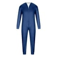 thumbnail image 2 of ZHOGXU Family Matching Pajamas Long Sleeve Solid Color Zipper Hooded Jumpsuits Comfortable Soft Holiday Festive Sleepwear Dad-Blue Xxl, 2 of 7