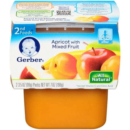 Gerber Gerber 2nd Foods Apricot with Mixed Fruit, 2 ea - Walmart.com