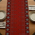 thumbnail image 5 of Table Runners 90 Inches Long Dress Scarves, Red Boho Farmhouse Coffee/Dining/Kitchen Table Runner for Living Room, Vintage Ethnic Tribe Abstract Art Retro 13x90 Inch, 5 of 9