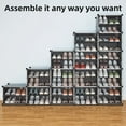 thumbnail image 4 of 12-Tier Expandable Shoe Rack Organizer for 72 Pairs, Space-Saving ABS Plastic & Metal Frame Storage for Heels & Sneakers, Easy Assembly White Multi-Compartment Design, 4 of 11