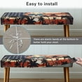 thumbnail image 5 of Psesaysky Hawaiian Skull Print Stretch Bench Covers Slipcover, USA Flag Anti-Dust Bench Seat Protector, Washable Rectangle Seat Covers for Dining Room, Living Room, Kitchen, 5 of 7