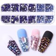 thumbnail image 4 of UDIYO 1 Box Nail Decoration Vivid Color 3D Visual Effect Sparkling Mix Sizes Wide Application Decorative Acrylic 12 Grids Dazzling Nail Decoration DIY Crafts for Nail Salon, 4 of 7