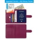 thumbnail image 3 of Funda para pasaporte, cartera, bloqueo RFID, piel, color morado, 3 of 9