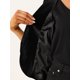 thumbnail image 5 of Cárdigan de Terciopelo para Mujer Cárdigan de Frente Abierto con Solapa Chaqueta Corta Negro L, 5 of 6