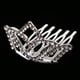 thumbnail image 4 of 2xGirls Princesa Tiara Corona Con Peine Niños Vestir Accesorios Plata Sunnimix Princesa tiara corona con peine, 4 of 8