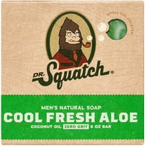 Dr. Squatch Cool Fresh Aloe All Natural Bar Soap for Men Zero Grit Body Soap Gifts for Men, 5 Oz