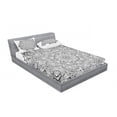 thumbnail image 3 of Ambesonne Mandala Fitted Sheet & Pillow Sham Set, Mandala Art Black White, Twinxl, Black White, 3 of 3