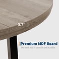 thumbnail image 2 of Qinaqin 47-Inch Redondo Industrial cm de Profundidadining Mesa para 4 Robusto Metálico Frame Rústico Gris Finish Sala Kitchen y Living, 2 of 7