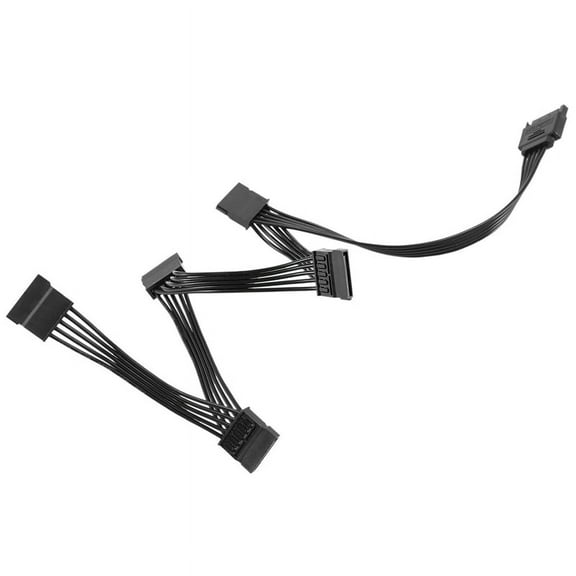 15 Pin Power Extension Hard Drive Cable 1 Male to 5 Female Power Supply Splitter Adapter Cable For DIY PC Sever