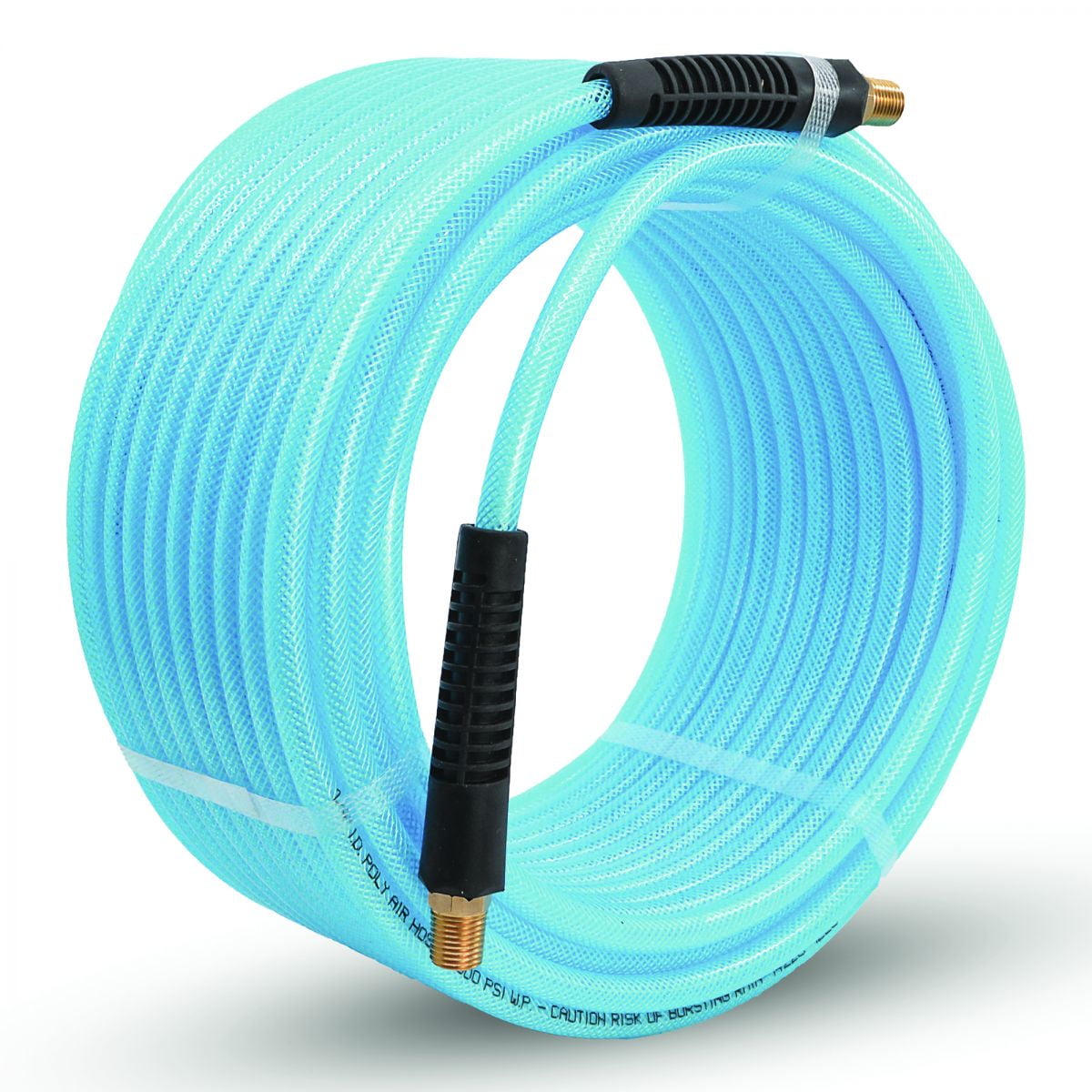 BluBird 3/8" x 100' Polyurethane Air Hose – Lightweight, 300 PSI, Brass Fittings, Non-Marking, Flexible -40°F to +165°F, Kink & Abrasion Resistant, Ozone Resistant – 2 Yr Warranty