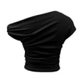 thumbnail image 5 of FUYUDY Women Tshirts Slim Fit Ribbed Short Sleeve T-Shirt Soft Basic Stretch Casual Tee Tops For Everyday Comfort Breathable Female Solid Color Dailywear, 5 of 6