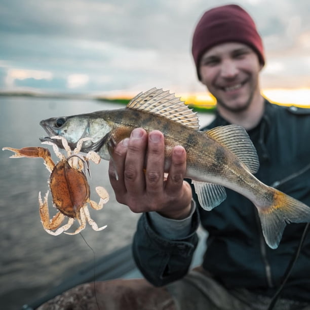 Silicone Fish Lure Crab, 3 piezas de colores Brillantes Con Señuelo de Pesca en el Mar, 3 Opciones de Pesca en el Mar para Pesca Salvaje