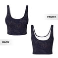 thumbnail image 6 of Rateoe Copper-Gold Gloss Outline Flower1 Print Womens' Sports Bras Scoop Neck Sports Vest- Padded U Back Seamless High Impact Support, 6 of 7
