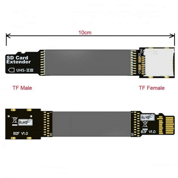 Xiwai Cable TF Micro SD Male Extender to TF Card Female Extension Cable Adapter Flexible SD/SDHC/SDXC UHS-III UHS-3