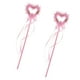 thumbnail image 1 of 2x Varita s de Princesa de Corazón Rosa con Decoración de Cinta Vestido de para Niñas Baoblaze Varita de princesa hada, 1 of 8