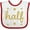 White and Red, variant on Inktastic Half Birthday 1/2 Photo Boys or Girls Baby Bib