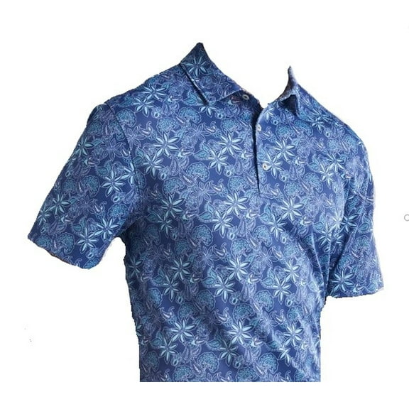 Bermuda Sands Short Sleeve Polo Shirt (Tripp, Blue, Large) Golf NEW