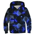 thumbnail image 1 of Zwiiyzr 2025 4-14 Ans Sweat à Capuche Garçon Manches Longues T-Shirt Imprimé Col Rond Bleu Foncé, 1 of 3