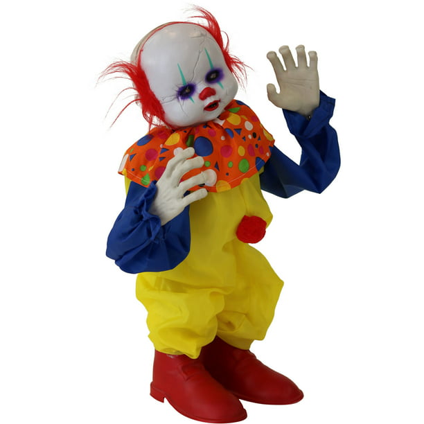 Tog Optage Piping Haunted Hill Farm 2-ft. Animatronic Clown, Indoor/Outdoor Halloween  Decoration, Red LED Eyes, Bobo - Walmart.com