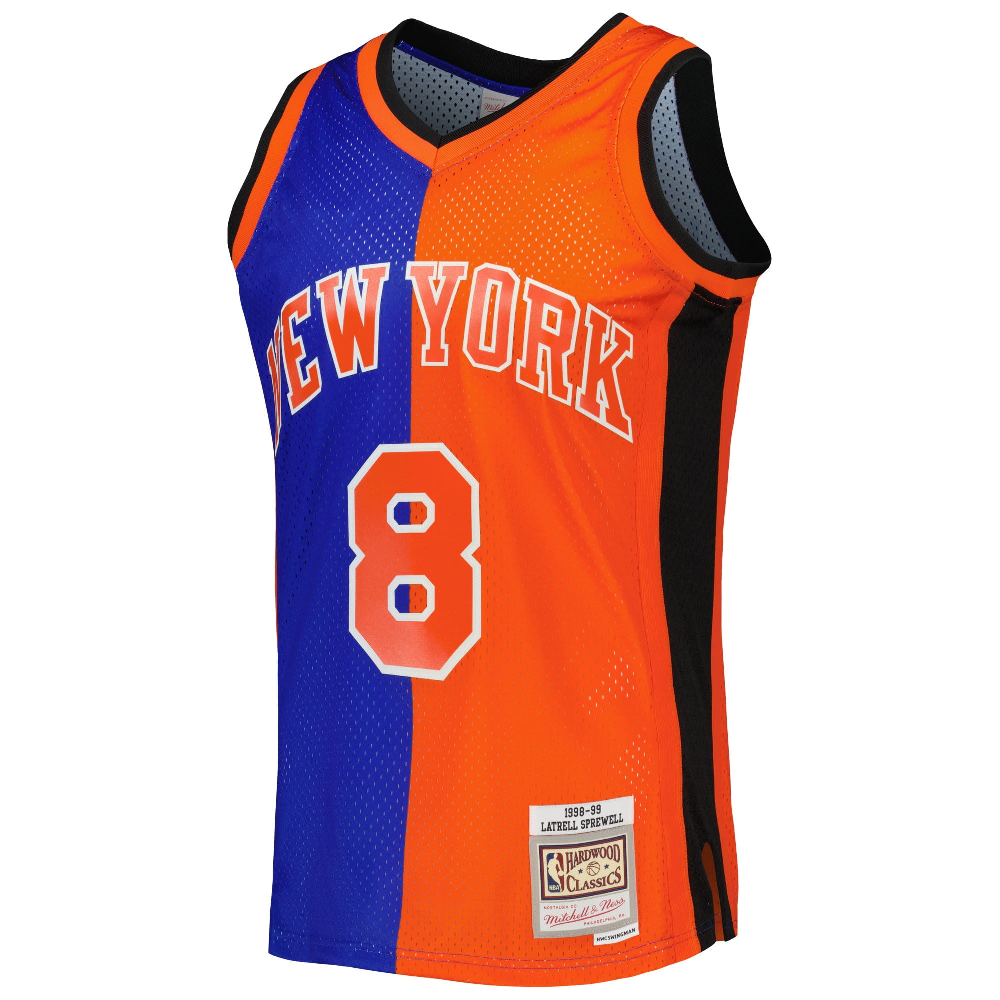 Men's Mitchell & Ness Latrell Sprewell Blue/Orange New York Knicks