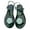 Green, variant on Bmisegm Ladies Summer Flower Jelly Clip Toe Beach Large Size Flat Transparent Sandals Womens Sandals Summer Purple 6.5