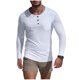 thumbnail image 2 of pstuiky Camisas suaves de manga larga para hombre, Camisa de capa base de ejercicio de manga larga para hombre, informal, con cuello redondo, bolsillos y botones, de colores sólidos m, 2 of 9