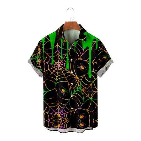 

MLSUN Men s Shirt Button Down Short Sleeve Tropical Polyester Shirt Holiday Bowling Shirts for Boys 5-14 Years
