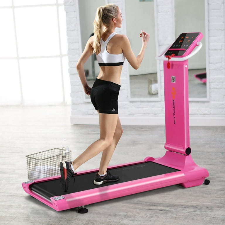 Goplus 1.5HP LED Compact Folding Treadmill Exercise Fitness Running Machine w USB MP3 3 Color.Sliver Black Pink Walmart