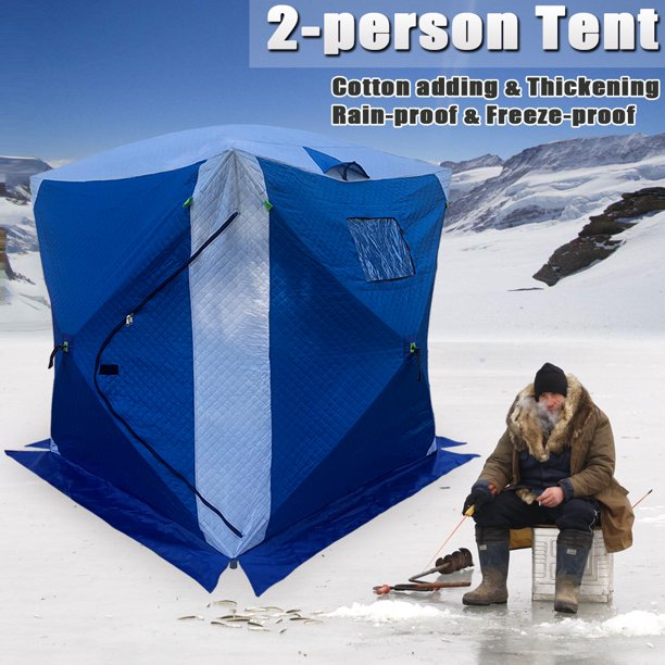 2 Person Portable Winter Tent Pop Up Ice Fishing Tent House Shack